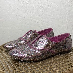 Glitter Slip-on Sparkly Shoes Loafers Multicolor